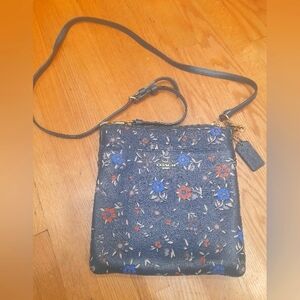 COACH PURSE BAG FLOWER BLUE BAG Y2K VINTAGR